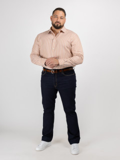 Chemise Max/leo Rayures Capel Capel Grande Taille beige/rouge/blanc homme grande taille - Capelstore