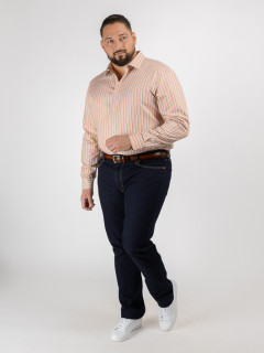 Chemise Max/leo Rayures Capel Capel Grande Taille beige/rouge/blanc homme grande taille - Capelstore