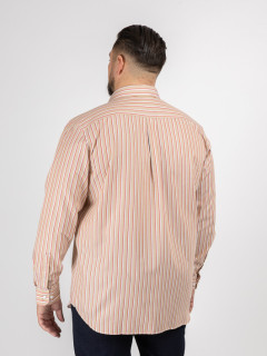 Chemise Max/leo Rayures Capel Capel Grande Taille beige/rouge/blanc homme grande taille - Capelstore