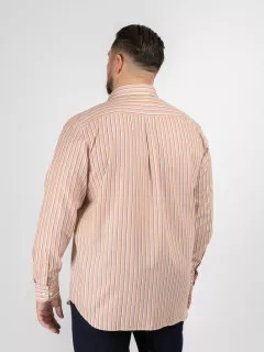 Chemise Max/leo Rayures Capel Capel Grande Taille beige/rouge/blanc homme grande taille - Capelstore