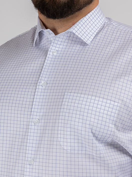 Chemise Max Double Retors Capel Grande Taille blanc homme grande taille - Capelstore