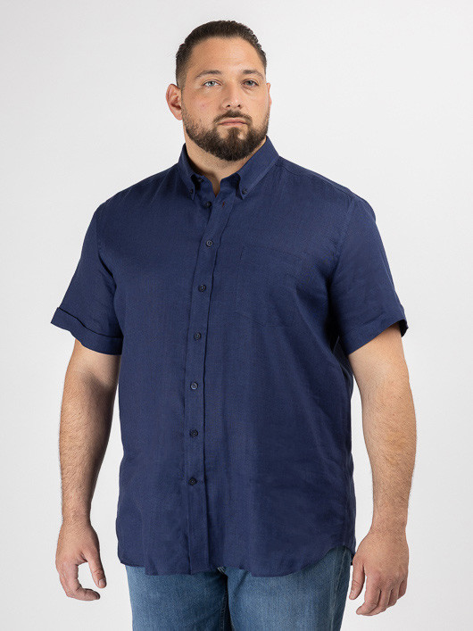 Chemisette Zack Lin Marine Capel Grande Taille homme grande taille - Capelstore