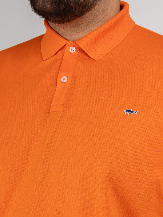 Polo Pique Orange Paul & Shark Grande Taille homme grande taille - Capelstore