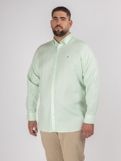 Chemise Coton/lin Blanc Tommy Hilfiger Grande Taille  homme grande taille - Capelstore