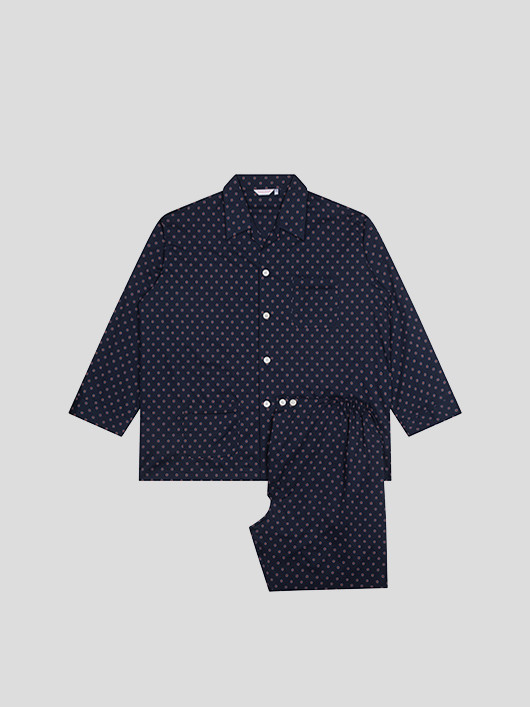 Pyjama A Pois Derek Rose Grande Taille marine homme grande taille - Capelstore