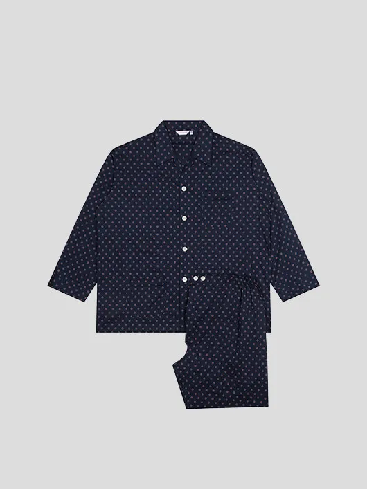 Pyjama A Pois Derek Rose Grande Taille marine homme grande taille - Capelstore