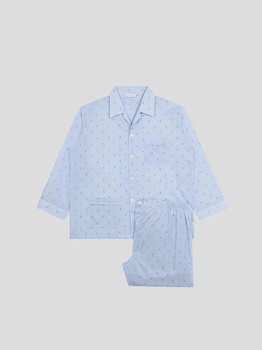Pyjama Abeilles Derek Rose Grande Taille bleu homme grande taille - Capelstore