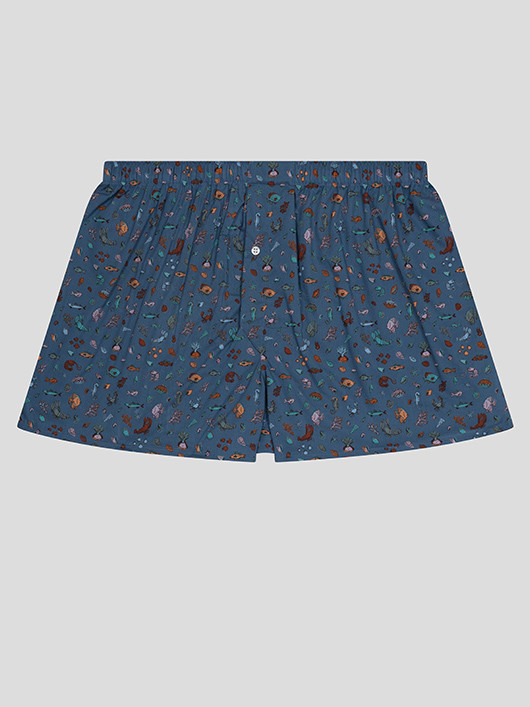 Calecon Poissons Derek Rose Grande Taille bleu/multicolore homme grande taille - Capelstore