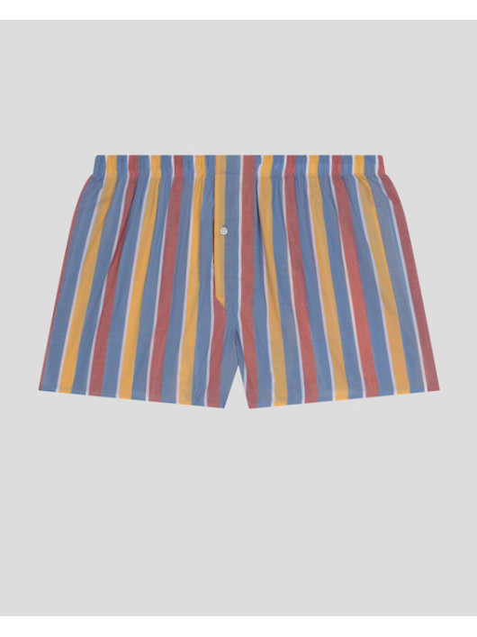 Calecon Derek Rose Rayures Grande Taille bleu/jaune/rouge homme grande taille - Capelstore