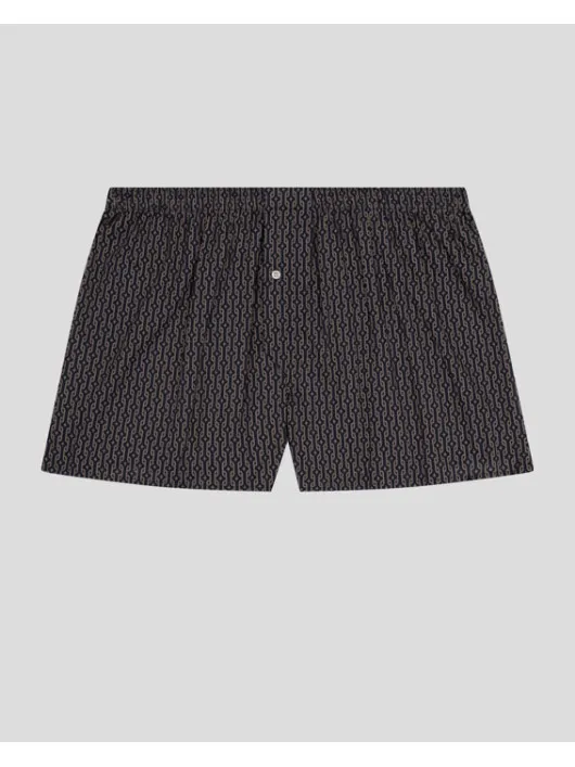 Calecon Motifs Geometriques Derek Rose Grande Taille marine/taupe homme grande taille - Capelstore