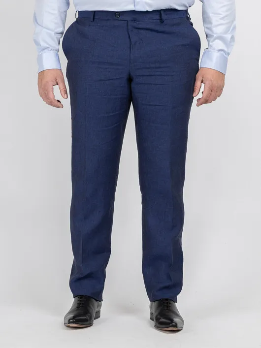 Pantalon Bleu En Lin Capel Grande Taille bleu homme grande taille - Capelstore