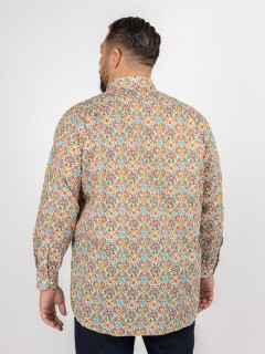 Chemise Tissu Liberty Gianni Capel Grande Taille blanc homme grande taille - Capelstore