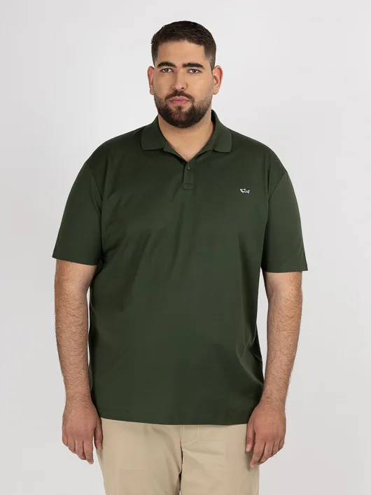 Polo Pique Kaki Paul & Shark Grande Taille  homme grande taille - Capelstore