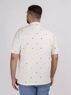 Polo Drapeaux Tommy Hilfiger Grande Taille ivoire homme grande taille - Capelstore