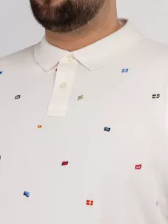 Polo Drapeaux Tommy Hilfiger Grande Taille ivoire homme grande taille - Capelstore