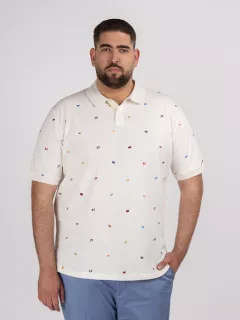 Polo Drapeaux Tommy Hilfiger Grande Taille ivoire homme grande taille - Capelstore