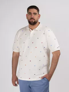 Polo Drapeaux Tommy Hilfiger Grande Taille ivoire homme grande taille - Capelstore