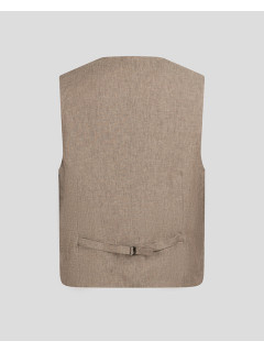 Gilet Lin Marron GlacÃ© Capel Grande Taille marron homme grande taille - Capelstore