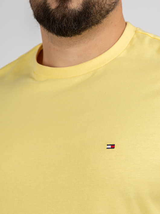 Tee-shirt Jaune Tommy Hilfiger Grande Taille jaune homme grande taille - Capelstore