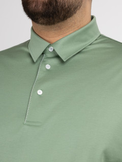 Polo Vert Coton Mercerise Capel Grande Taille vert sauge homme grande taille - Capelstore