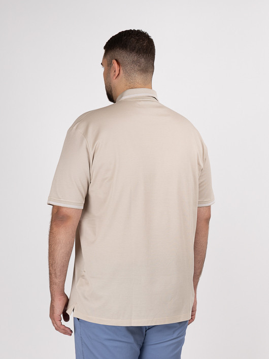 Polo Pique Beige Paul & Shark Grande Taille homme grande taille - Capelstore