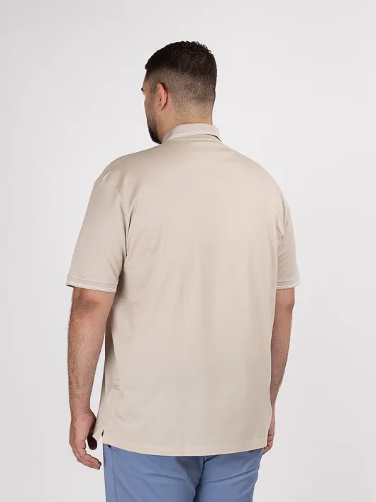 Polo Pique Beige Paul & Shark Grande Taille  homme grande taille - Capelstore