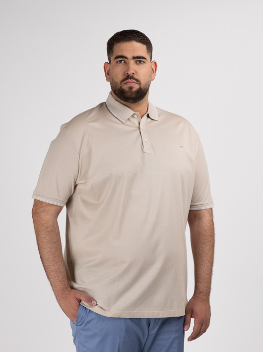Polo Pique Beige Paul & Shark Grande Taille homme grande taille - Capelstore
