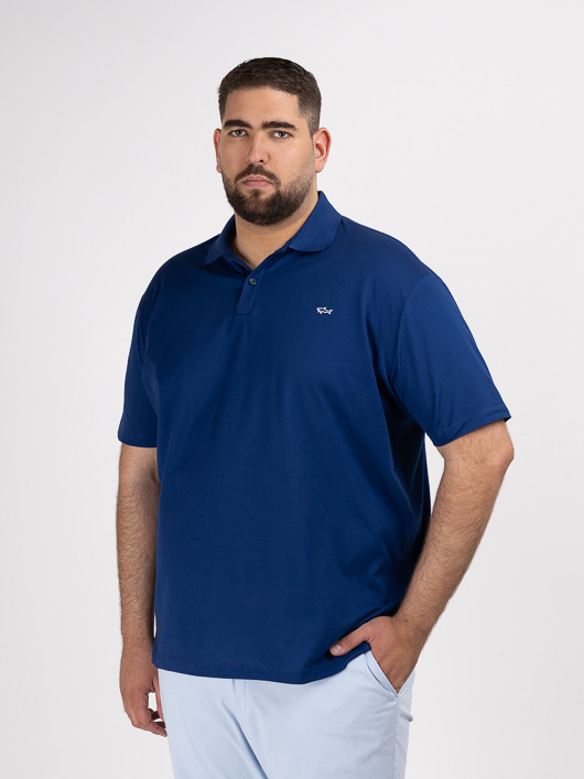 Polo Pique Navy Paul & Shark Grande Taille marine homme grande taille - Capelstore