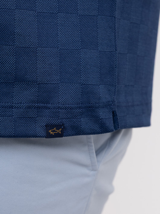 Polo Jacquard Marine Paul & Shark Grande Taille marine homme grande taille - Capelstore