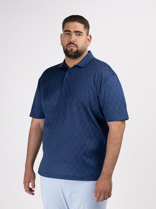 Polo Jacquard Marine Paul & Shark Grande Taille marine homme grande taille - Capelstore