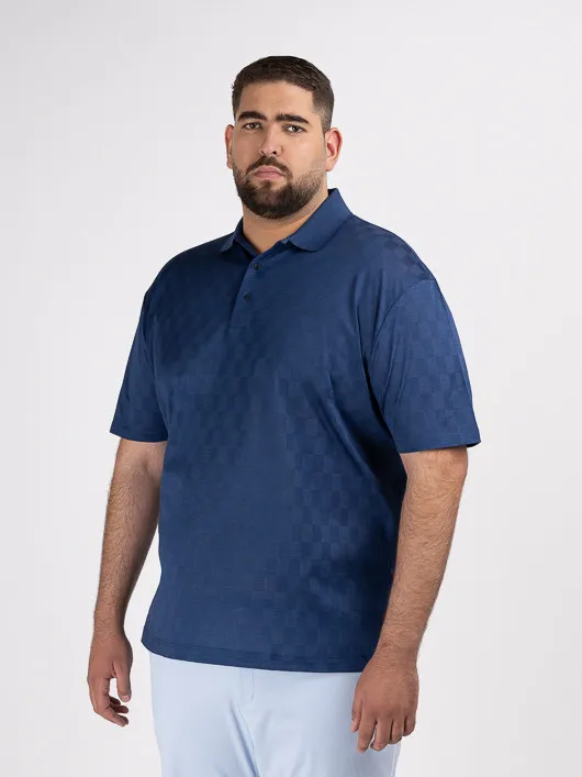 Polo Jacquard Marine Paul & Shark Grande Taille marine homme grande taille - Capelstore