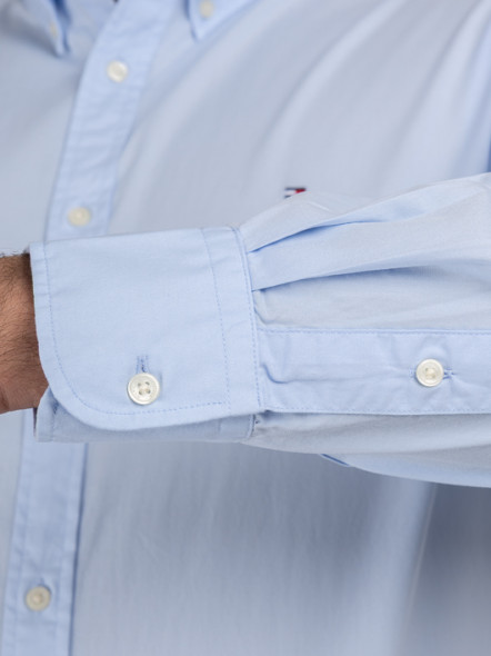 Chemise Popeline Bleue Tommy Hilfiger Grande Taille