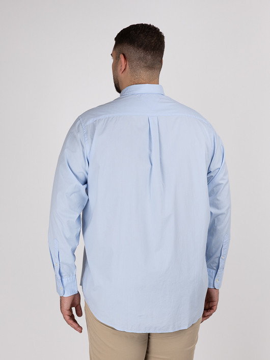 Chemise Popeline Bleue Tommy Hilfiger Grande Taille bleu ciel homme grande taille - Capelstore