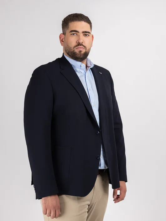Veste Seersucker Bugatti Grande Taille marine homme grande taille - Capelstore