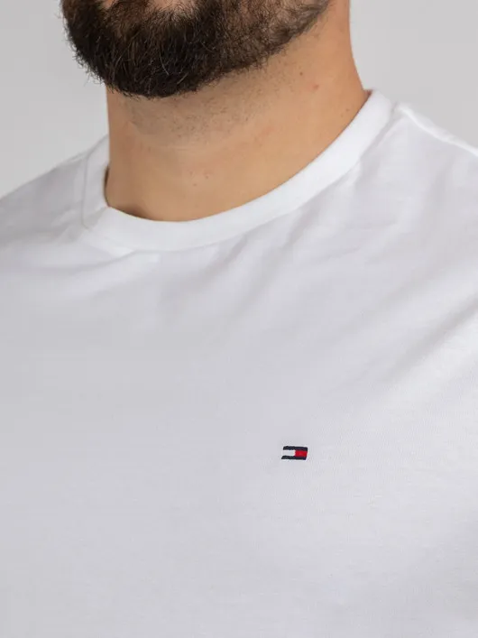 Tee-shirt Blanc Tommy Hilfiger Grande Taille blanc homme grande taille - Capelstore