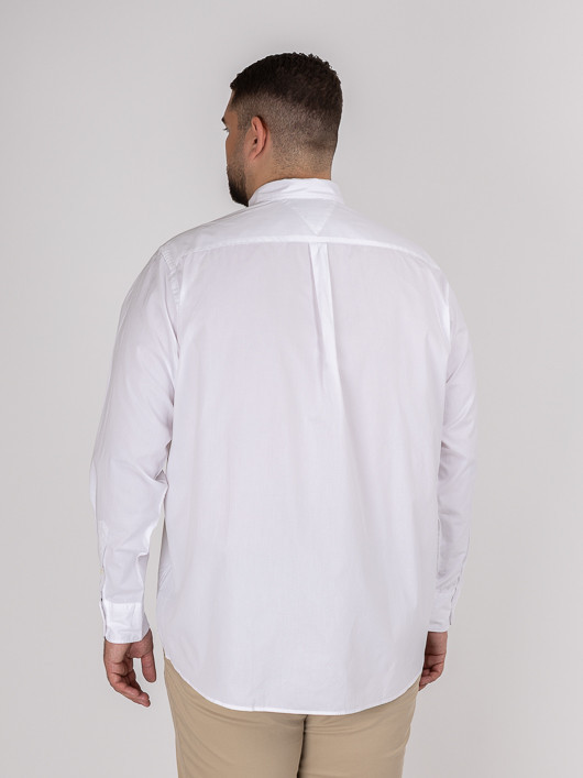 Chemise Popeline Blanche Tommy Hilfiger Grande Taille blanc homme grande taille - Capelstore