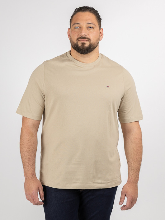 Tee-shirt Beige Tommy Hilfiger Grande Taille beige homme grande taille - Capelstore