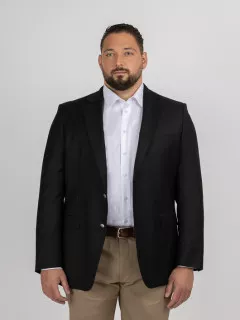 Blazer Noir Serge Pal Zileri Grande Taille noir homme grande taille - Capelstore