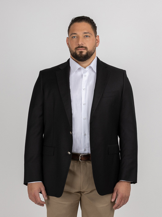 Blazer Noir Serge Pal Zileri Grande Taille noir homme grande taille - Capelstore