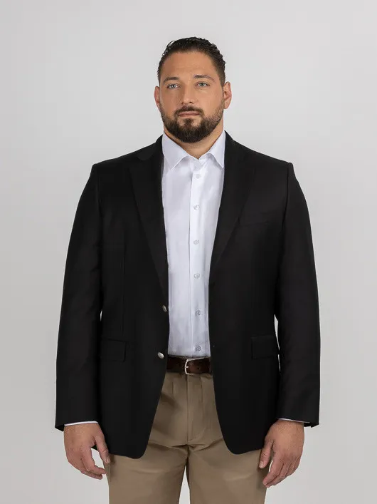 Blazer Noir Serge Pal Zileri Grande Taille noir homme grande taille - Capelstore