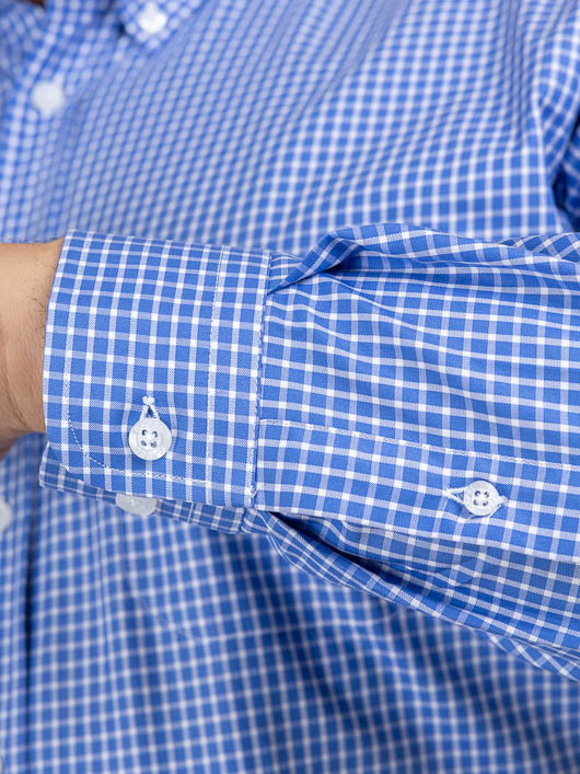 Chemise Ralph Carreaux Capel Capel Grande Taille bleu homme grande taille - Capelstore