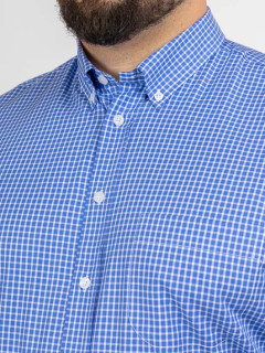 Chemise Ralph Carreaux Capel Capel Grande Taille bleu homme grande taille - Capelstore