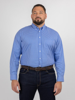 Chemise Ralph Carreaux Capel Capel Grande Taille bleu homme grande taille - Capelstore