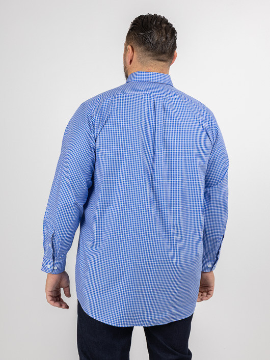 Chemise Ralph Carreaux Capel Capel Grande Taille bleu homme grande taille - Capelstore