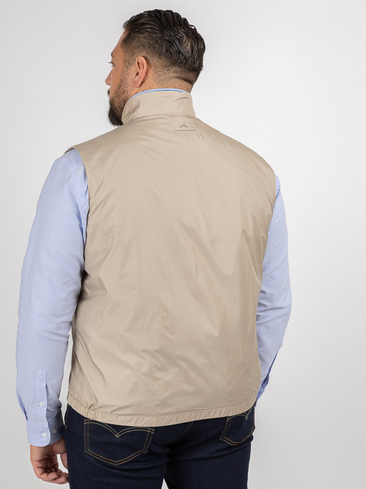 Blouson Sans Manches Beige Paul & Shark Grande Taille beige homme grande taille - Capelstore