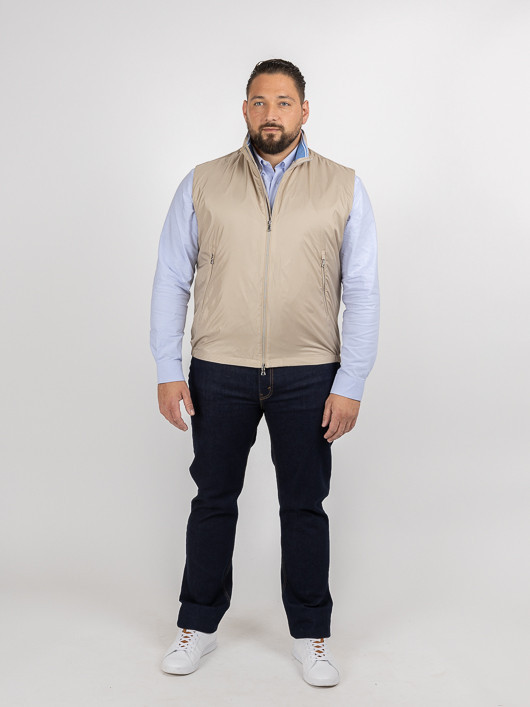 Blouson Sans Manches Beige Paul & Shark Grande Taille beige homme grande taille - Capelstore