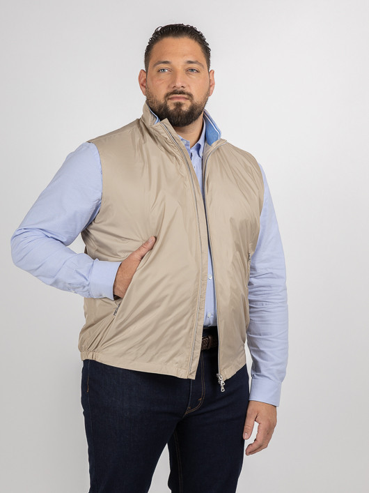 Blouson Sans Manches Beige Paul & Shark Grande Taille beige homme grande taille - Capelstore
