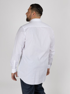 Chemise en coton dobby blanche homme grande taille | Capel