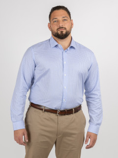 Chemise Carreaux Max/leo Capel Capel Grande Taille blanc homme grande taille - Capelstore
