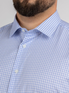 Chemise Carreaux Max/leo Capel Capel Grande Taille blanc homme grande taille - Capelstore
